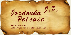 Jordanka Pelević vizit kartica